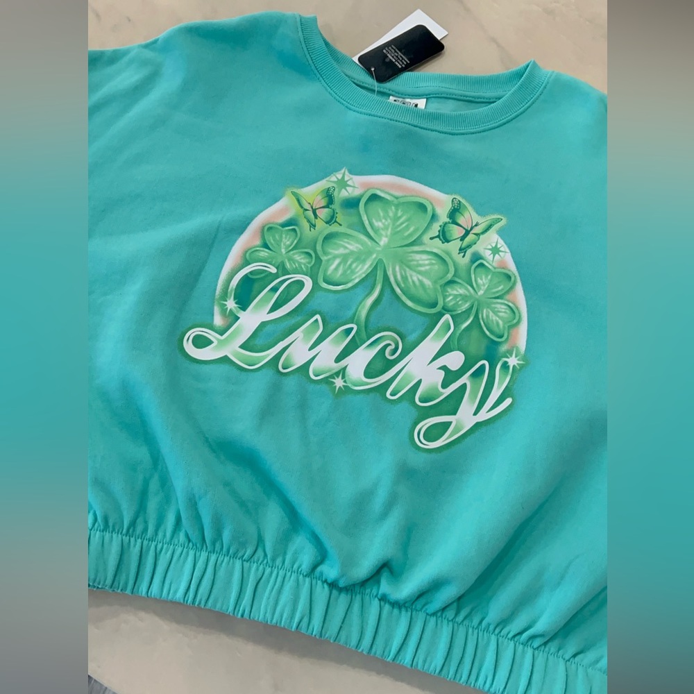 IMK Lucky Cropped Sweatshirt.